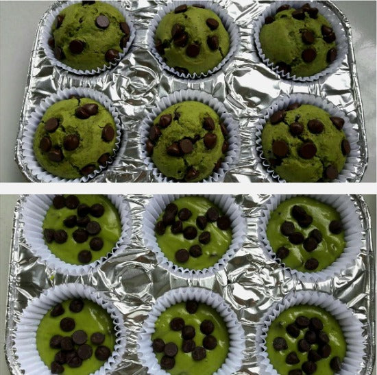 These bakery-style Chocolate chip matcha muffins are fluffy and soft inside with the lightly crispy top making the best breakfast choice to start a day.
