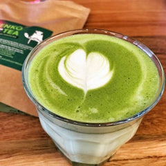 Matcha Green Tea Latte with Kenko Tea Cooking Matcha Grade