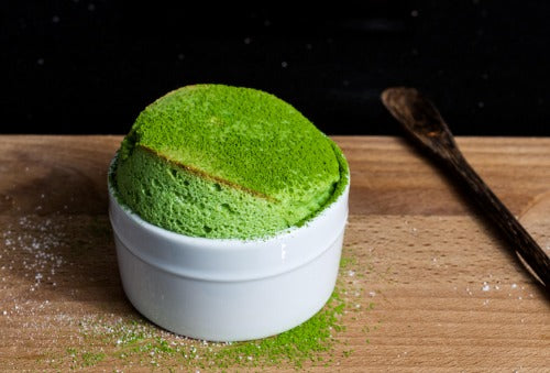 This wobbly soft green tea souffles are the great addiction to your Holidays