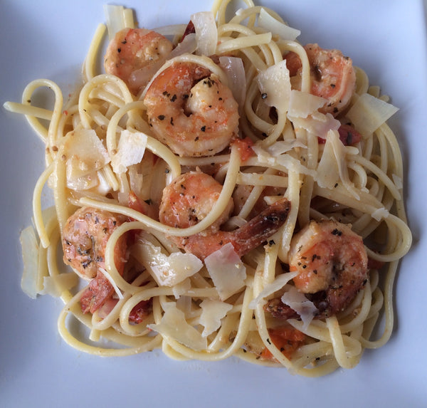 One-pot pasta with shrimp