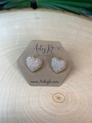 Gold Heart Studs