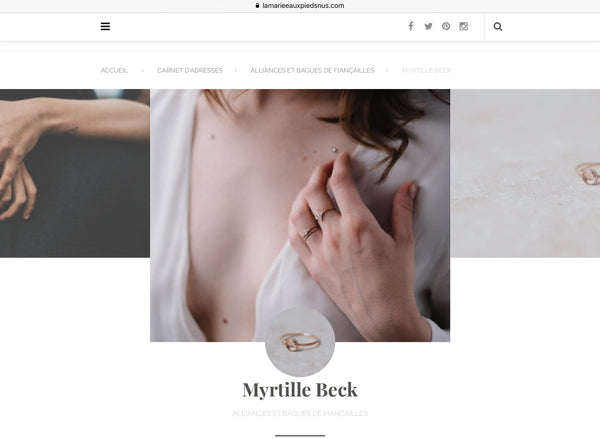 Myrtille Beck. La Mariée aux pieds nus