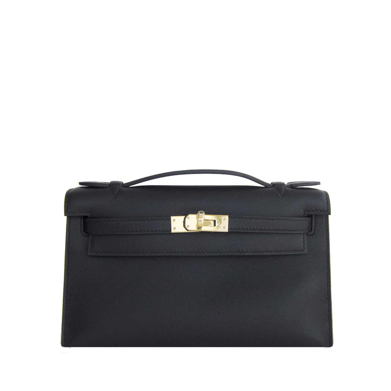 hermes kelly pochette clutch black swift gold hardware, birkin bag price range