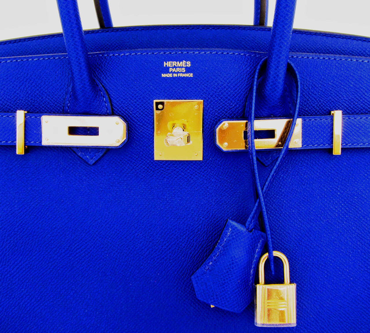 Hermes Blue Electric 30cm Epsom Birkin Gold Hardware GHW Electrifying