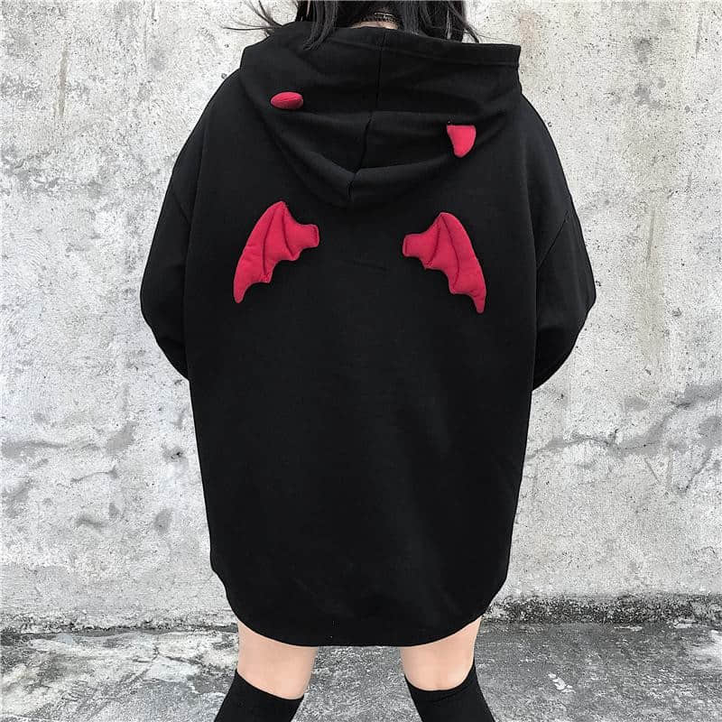 devil hoodie with horns