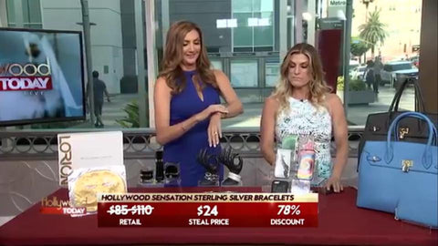 Heather McDonald and Trish Suhr, Tv Host, Life style Expert, Creative Director, representing Hollywood Sensation jewelry, at Hollywood Today Live tv show!
