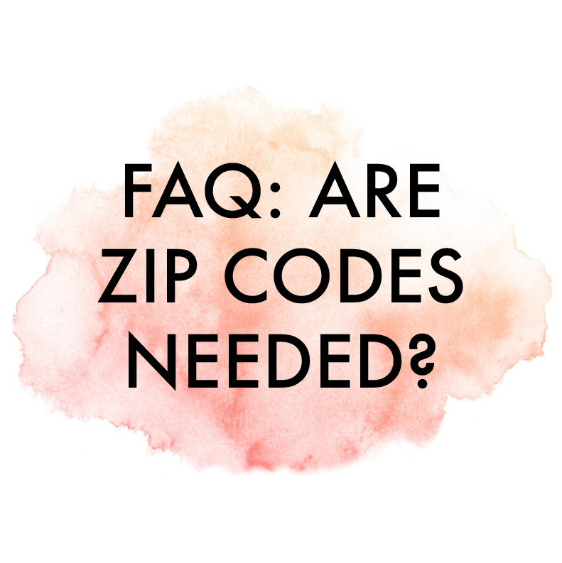 Are Zip Codes Needed on Wedding Invitations? – inviting : letterpress