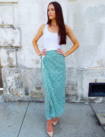 Buy this Peacock Teal Sarong from Passion Lilie if you enjoy a fun, aquatic print.