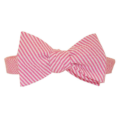 This Seersucker Bow Tie from NOLA Couture features pink and white stripes for a Valentine's Day clothing gift your Southern gentleman is sure to love.