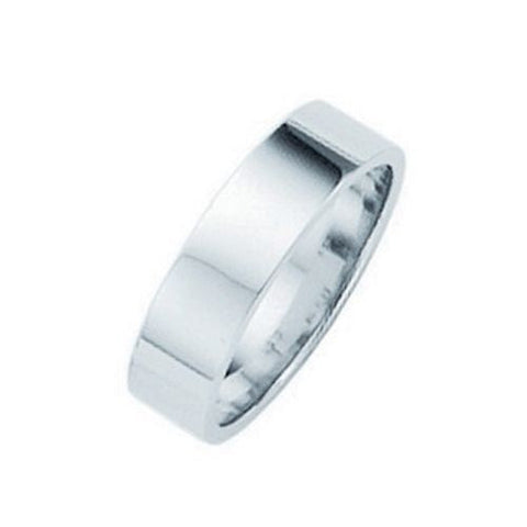 5mm Platinum Flat Wedding Band