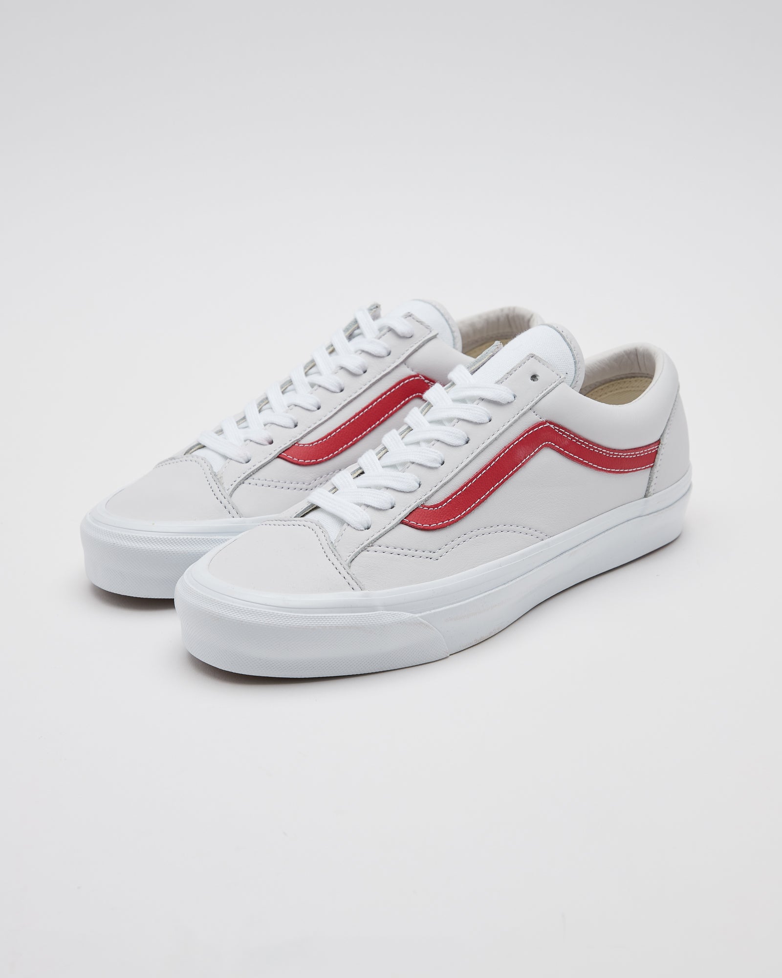 vans style 36 white red