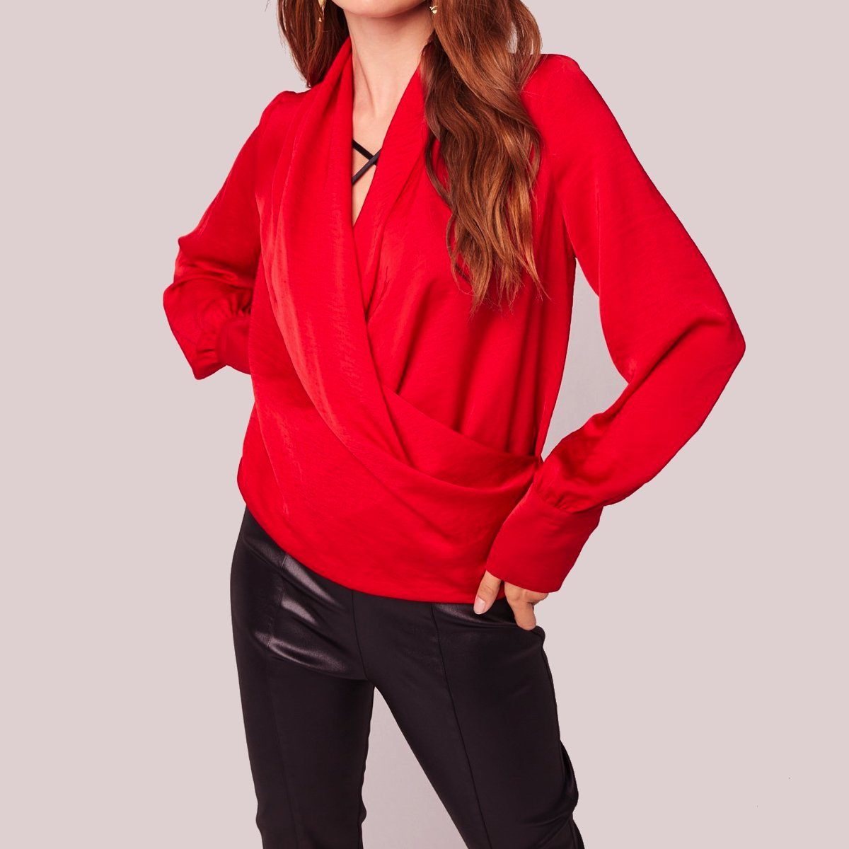 red wrap jacket