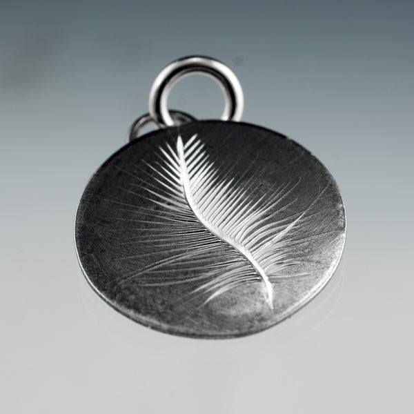 sterling silver feather charm