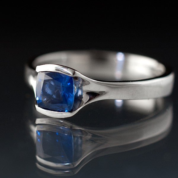 blue sapphire engagement ring