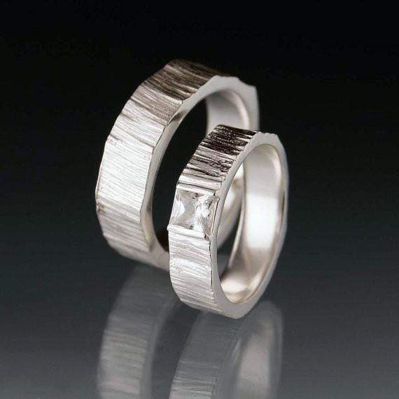 saw cut wedding rings