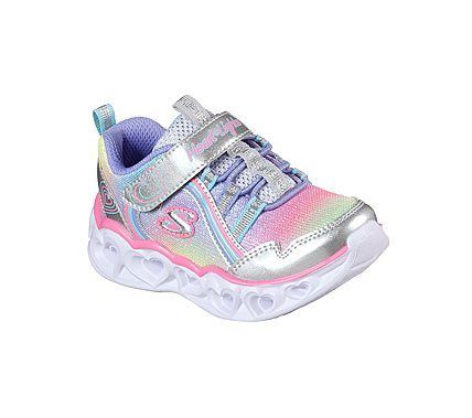 Skechers, Blinkesko med hjerter - Regnbue 302308N/SMLT / 302308L/SMLT – Schou Bertelsen Sko