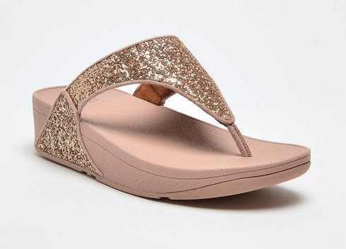 Fitflop - Lulu Glitter sandal, X03-323 - Rose Gold Hurtig levering - Butik i Nørresundby – Schou Bertelsen Sko