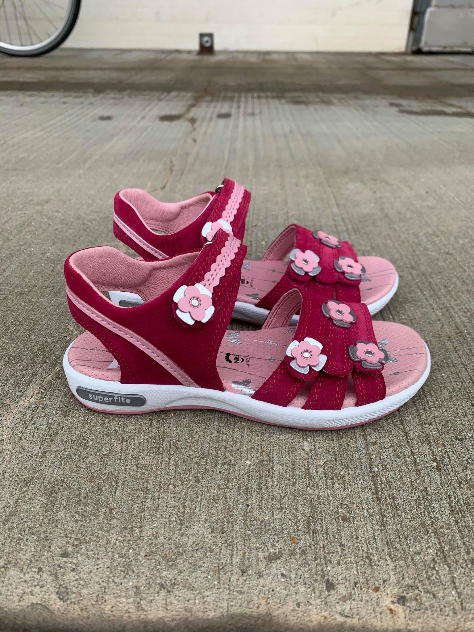 Superfit, Sandaler velcro - Pink, Børne sandaler med blomster, 4-09133-50 Rosa, - Butik i Aalborg og Nørresundby – Bertelsen Sko
