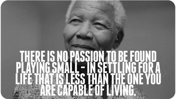 Picture of Nelson Mandela with quote