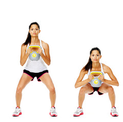 A women performing squats