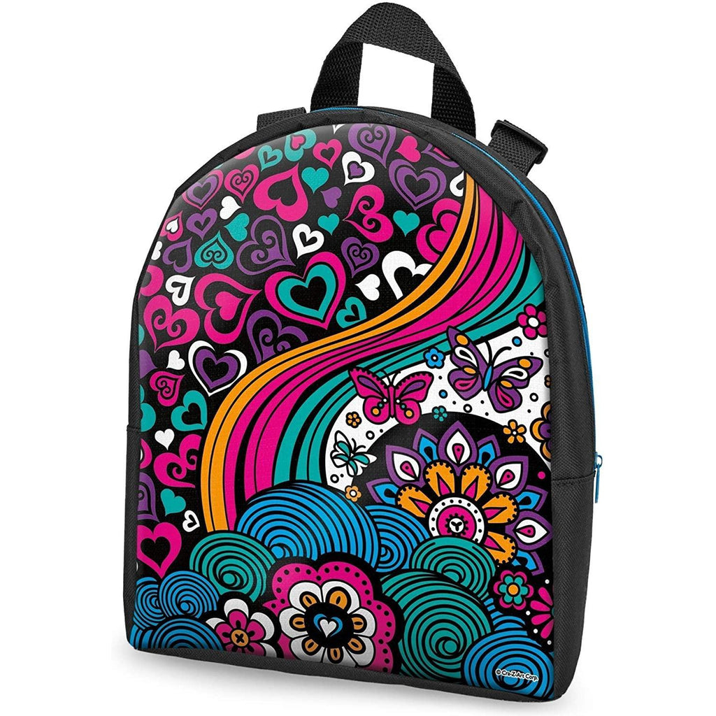 Cra-Z-Art Shimmer 'n Sparkle Backpack, Color Your Own Rainbow Backpack, 1  Fabric Backpack, 5 Permanent Markers
