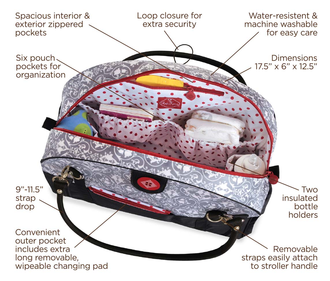 Coop Carry-All Diaper Bag Diagram