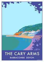 The Cary Arms vintage style travel print and poster