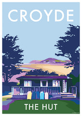 Private Commission of Holiday Home in Croyde, North Devon vintage style travel poster