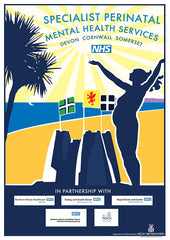 NHS poster for Specialist Perinatal Mental Health Services for Devon, Cornwall and Somerset