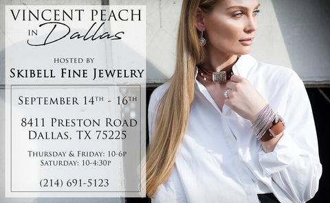 Dallas Texas Fashion Jewelry Trunk Show flyer model editorial wearing chloe
