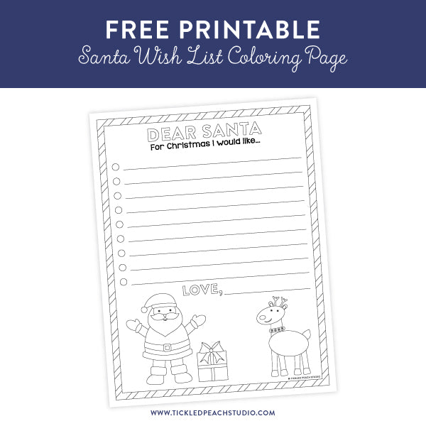 Free Printable Christmas Wish List Coloring Page