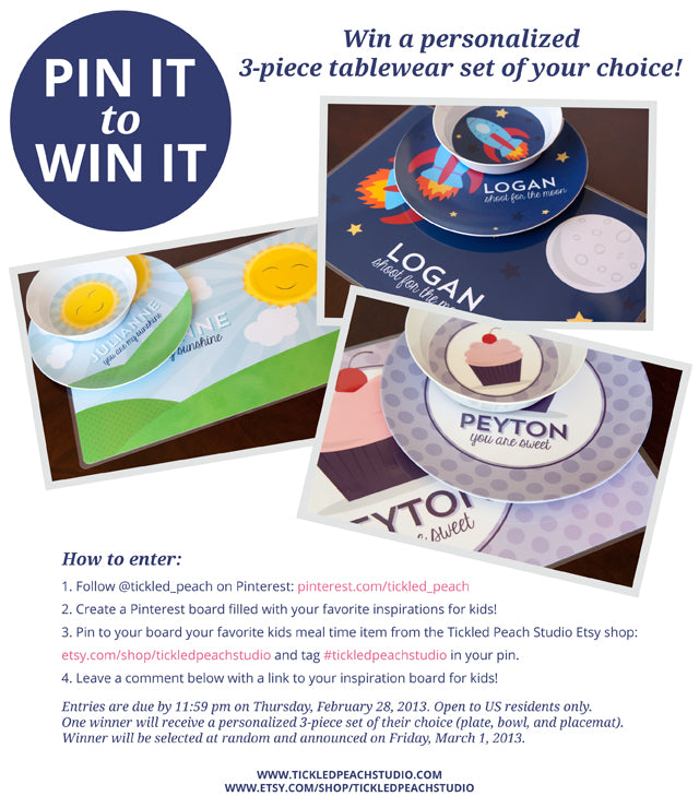 pin it to win it contest #tickledpeachstudio