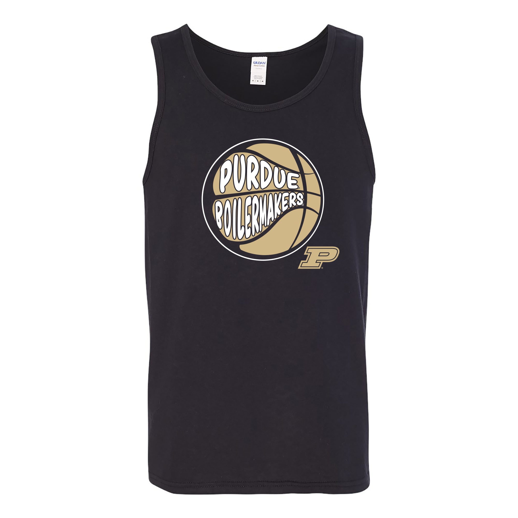 Purdue Boilermakers Basketball Circle Logo T-Shirt Sport Grey