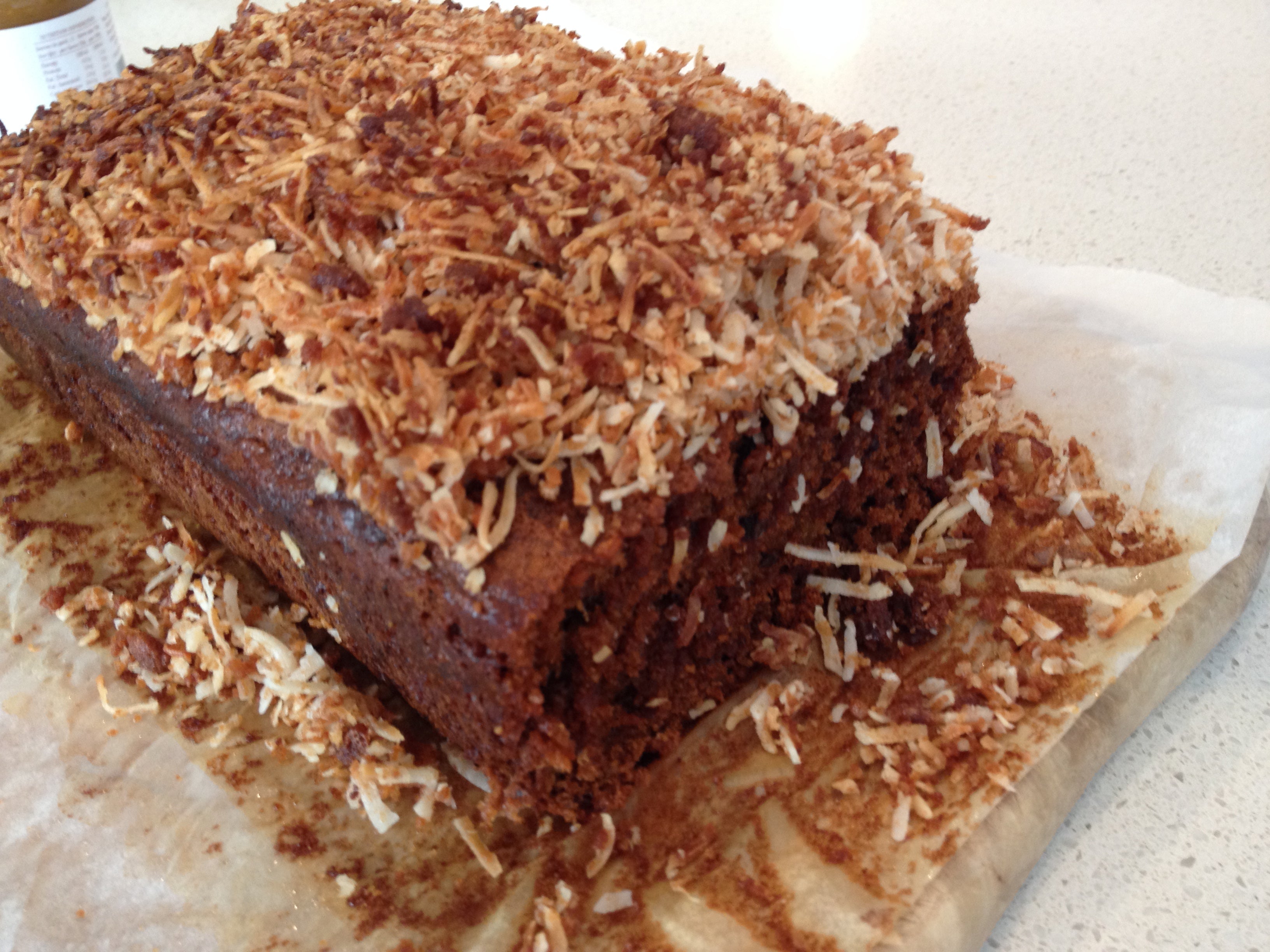 Ginger & Date Cake with Crunchy Coconut Topping Best