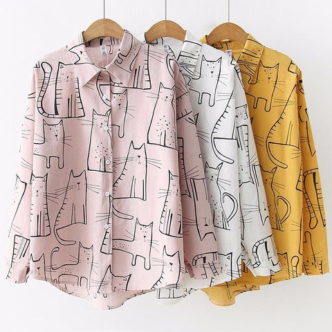 Cat print shirt