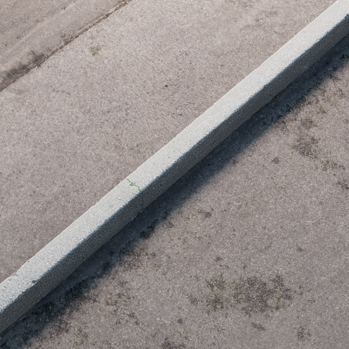 Gray curbstone