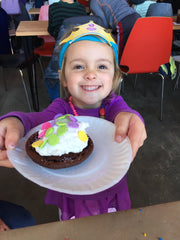 kid decorating whoopie pie