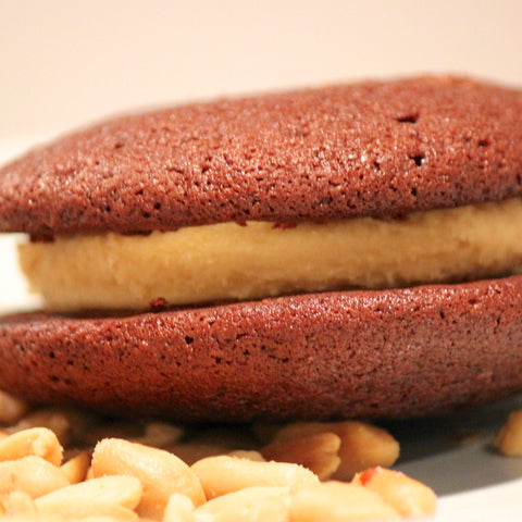 salted caramel whoopie pie close up