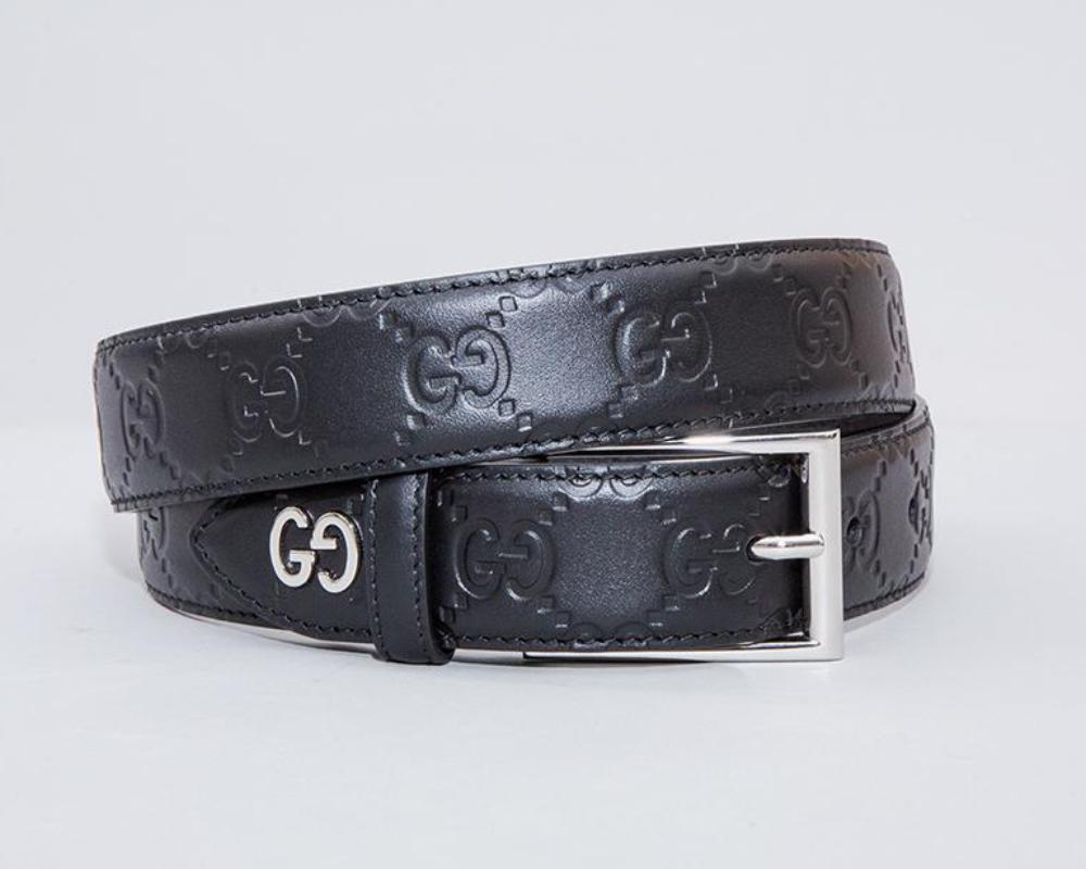 black gucci signature belt