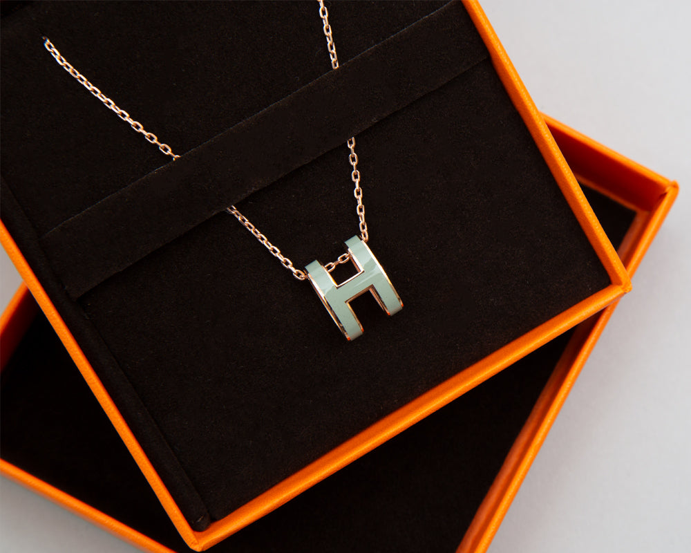 Hermes Pop H pendant in Rose Gold 