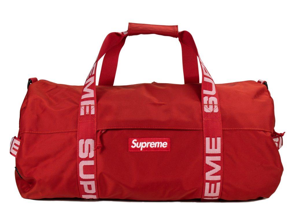 supreme duffle bag ss18 red