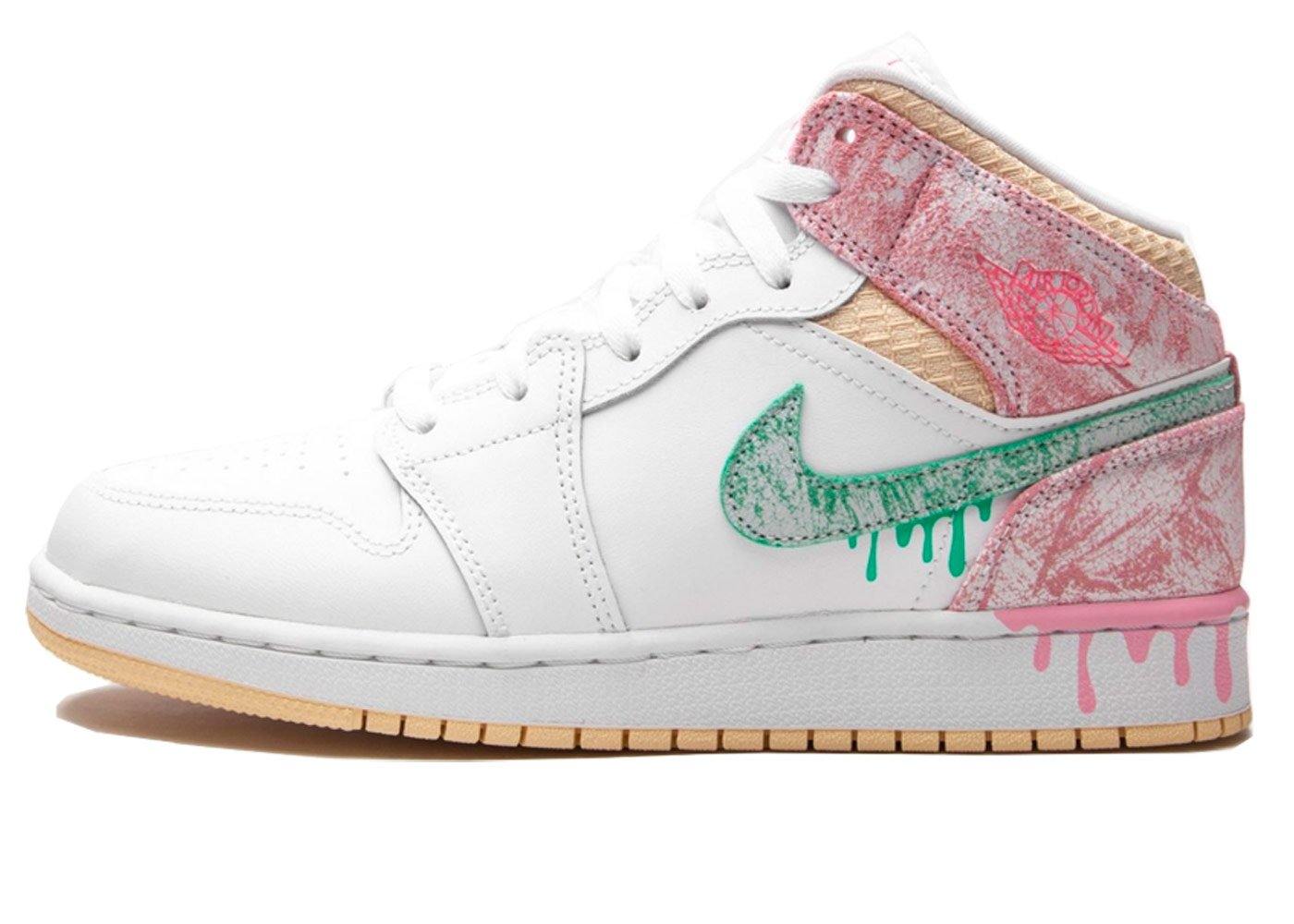 nike jordan 1 mid paint drip