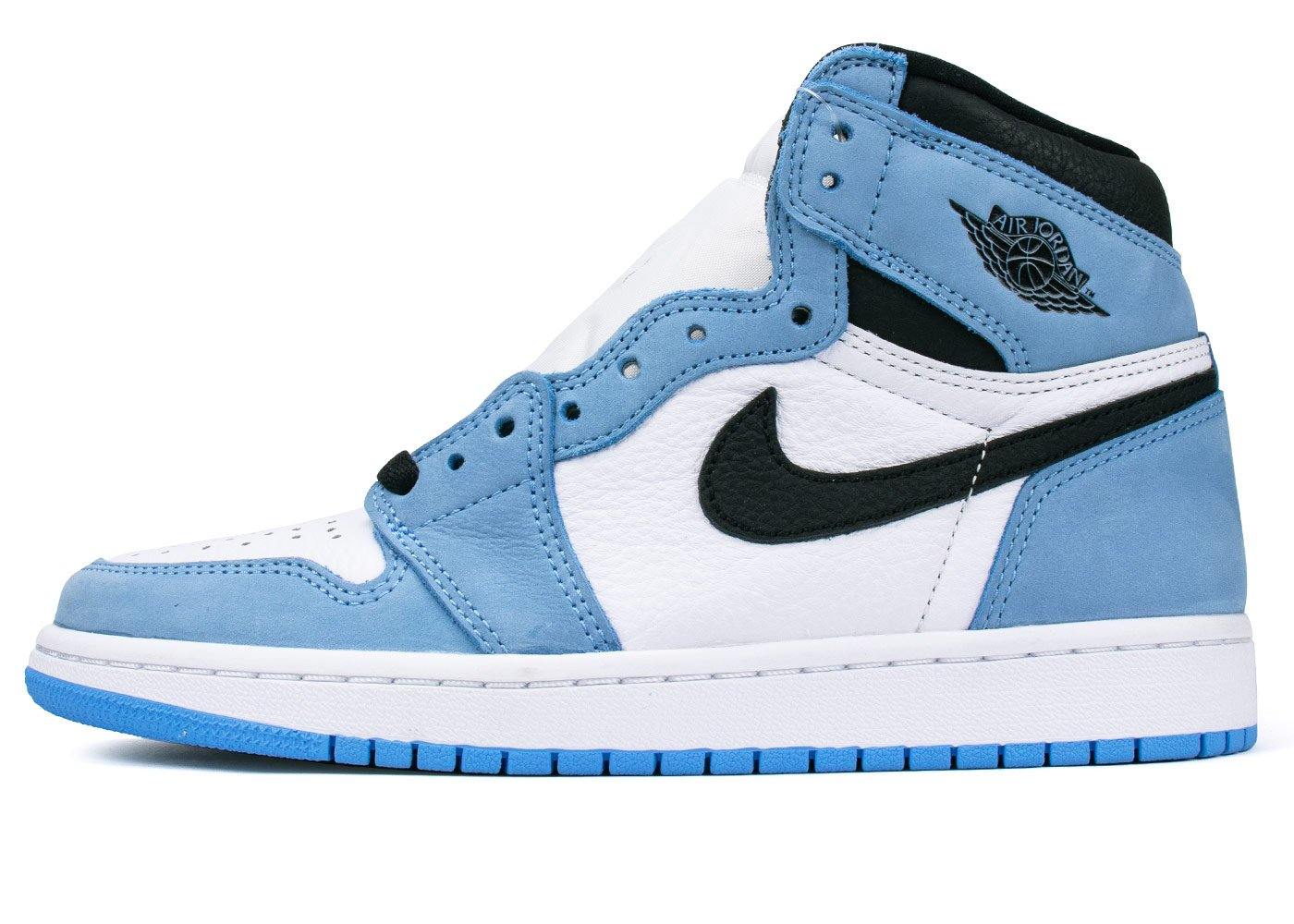 air jordan high tops blue and white