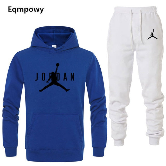 white and blue jordan hoodie