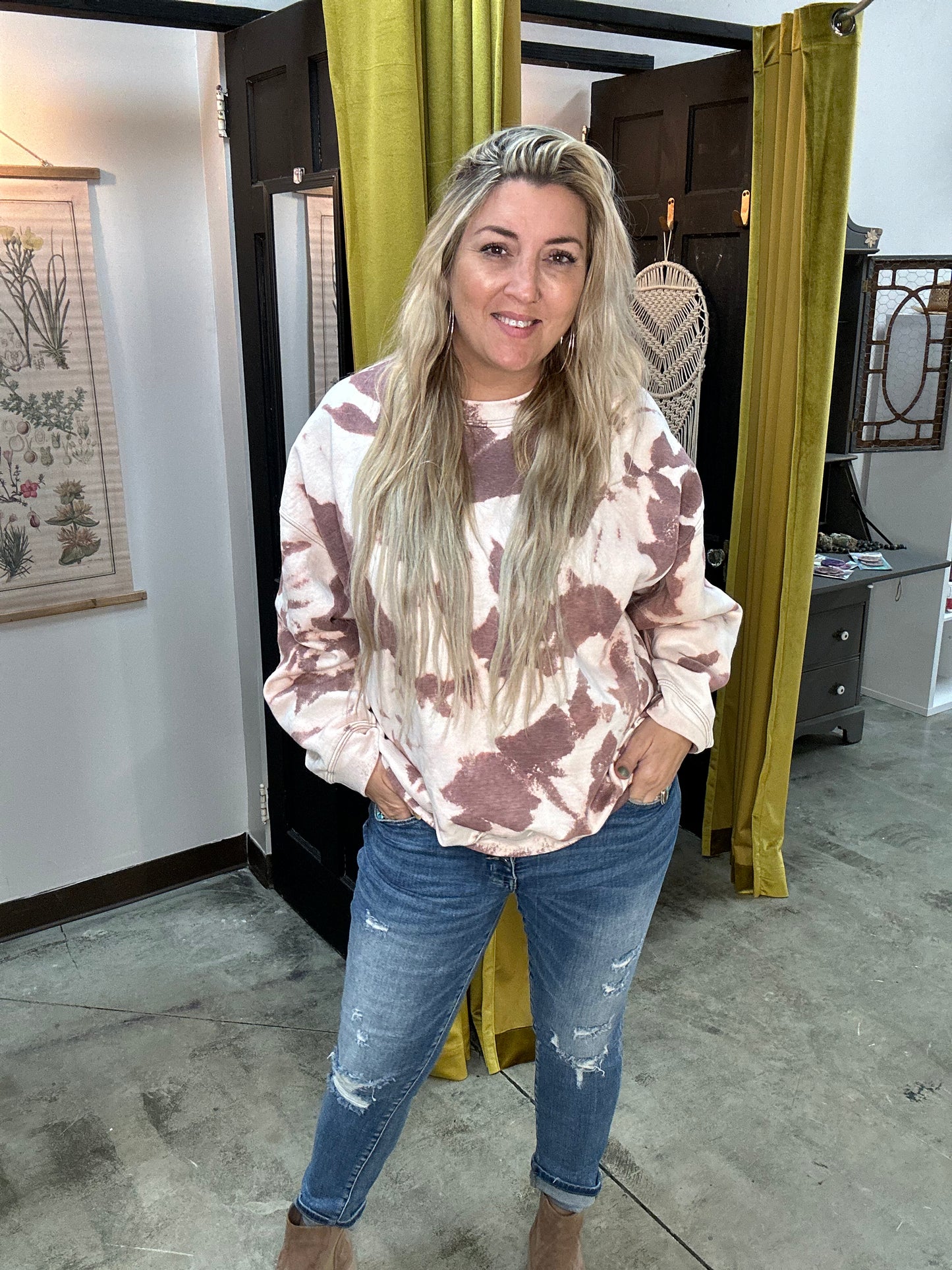 HARLOW TYE DYE CREW NECK