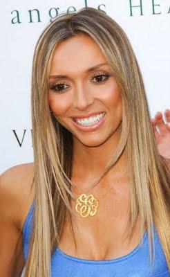 Giuliana Rancic gold initial necklace