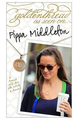 Pippa Middleton wearing Monogram Necklace by Golden Thread