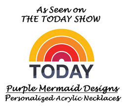 Purple Mermaid Designs Acrylic Monogram Jewelry