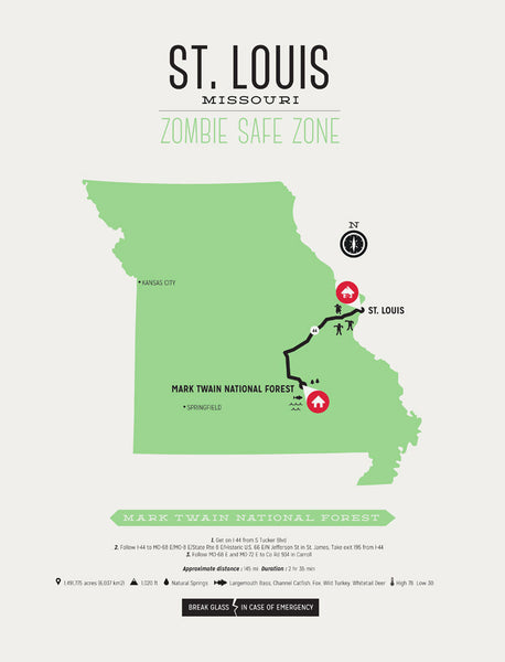 Zombie Safe Zone - St. Louis Map | Design Different