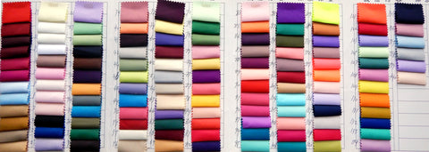 custom bridesmaid dresses satin color chart fabrics houston